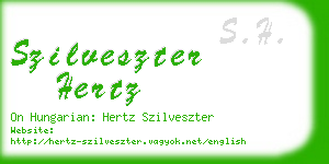 szilveszter hertz business card